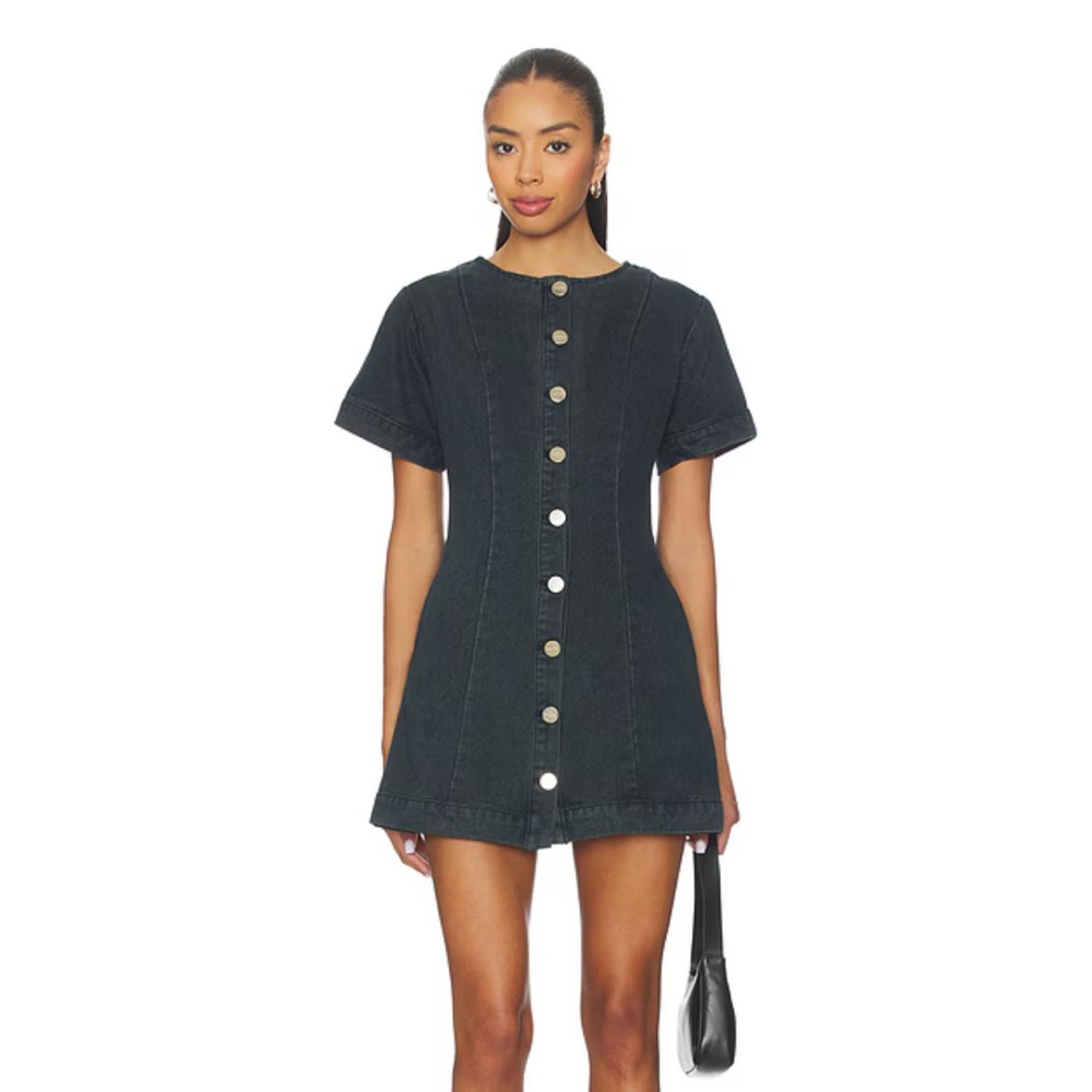 SNDYS. Denim Button-Up Dress